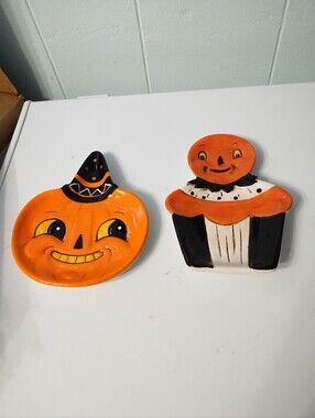 New Johanna Parker Carnival Cottage Plate & Spoon Rest